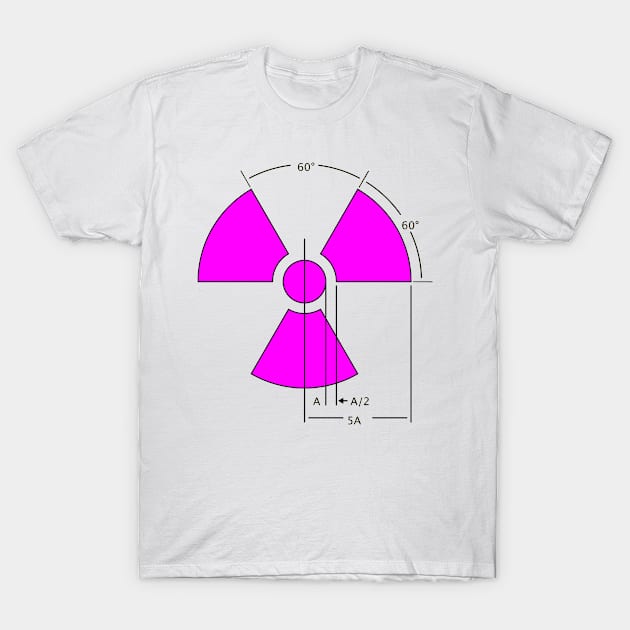 Warning Radiation Sign Template T-Shirt by rupertrussell